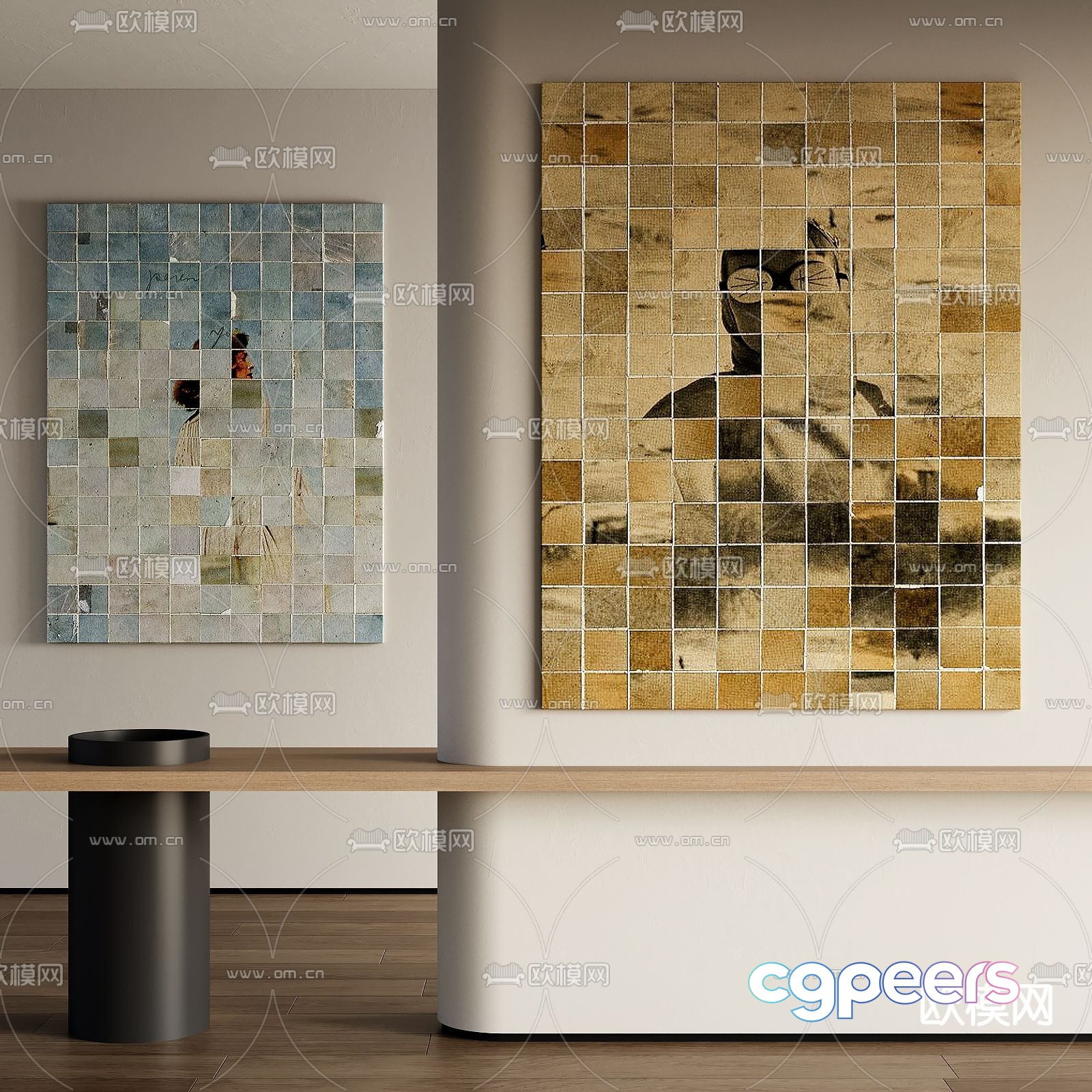 Modern Living Room 3D Model - 16320 - VRAY Render