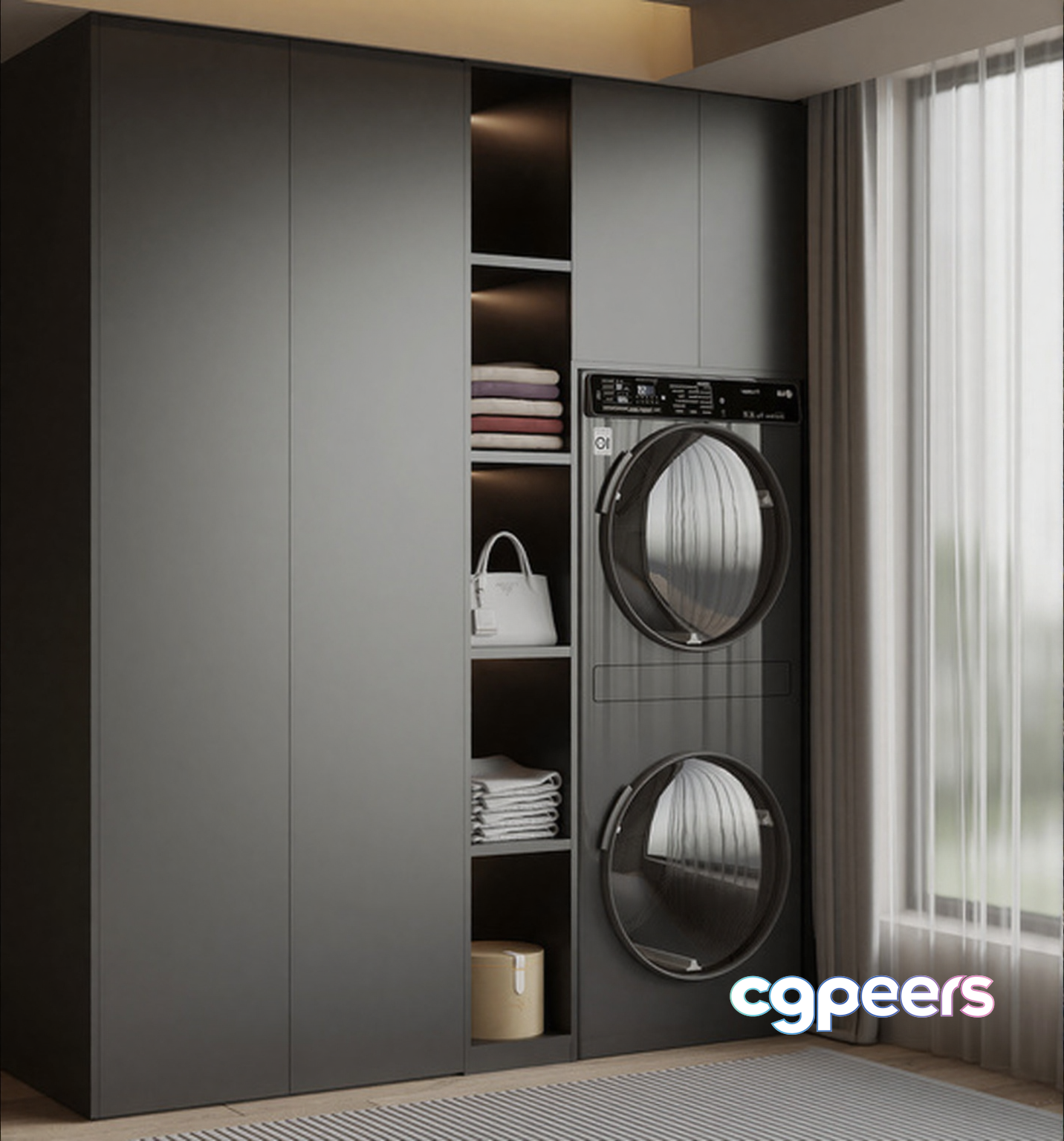 Modern Laundry Room 3D Model - 17638 - VRAY Render