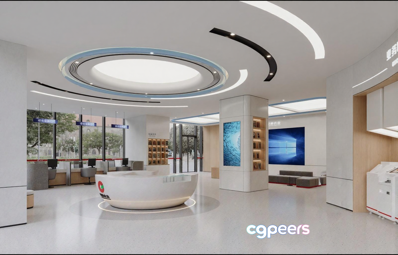 Modern Office Space 3D Model - 5974 - CORONA Render