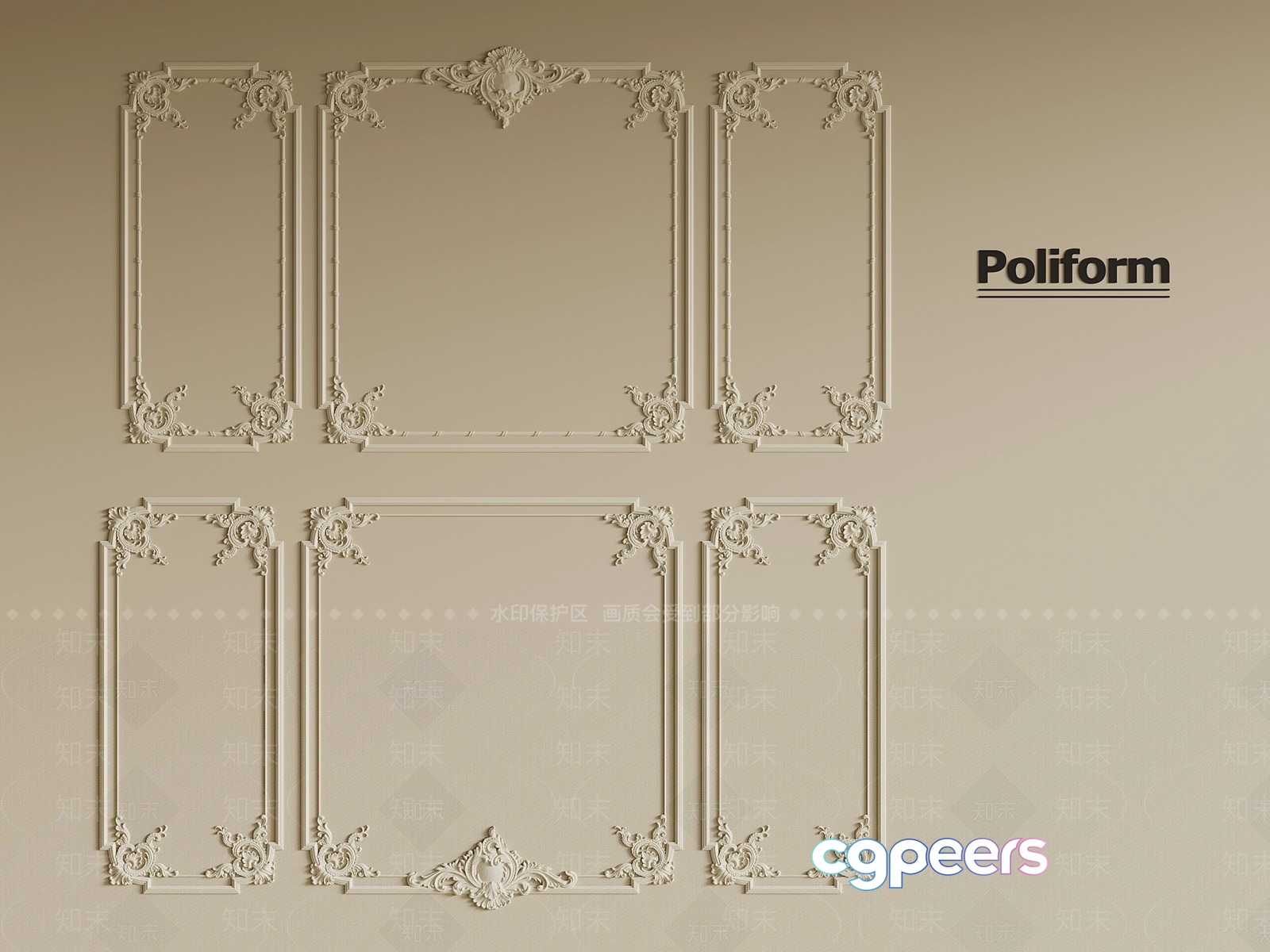 Poliform Wall Molding 3D Model - 21360 - VRAY Render Poliform Wall Molding 3D Model - 21360 - VRAY Render