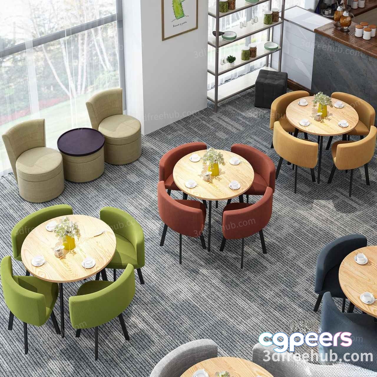 Modern Dining Room 3D Model - 21316 - VRAY Render