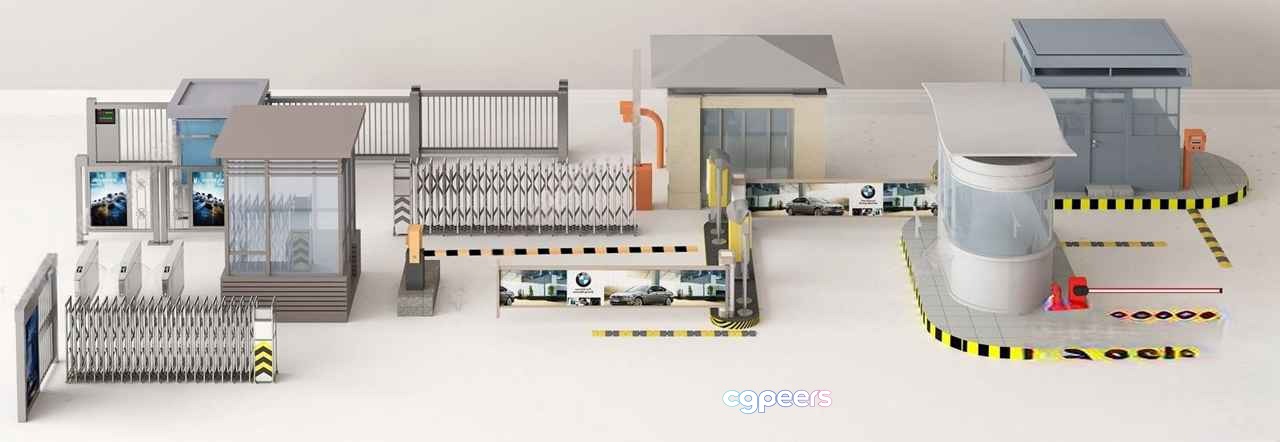 Modern Security Checkpoint 3D Model - 7416 - VRAY Render Modern Security Checkpoint 3D Model - 7416 - VRAY Render