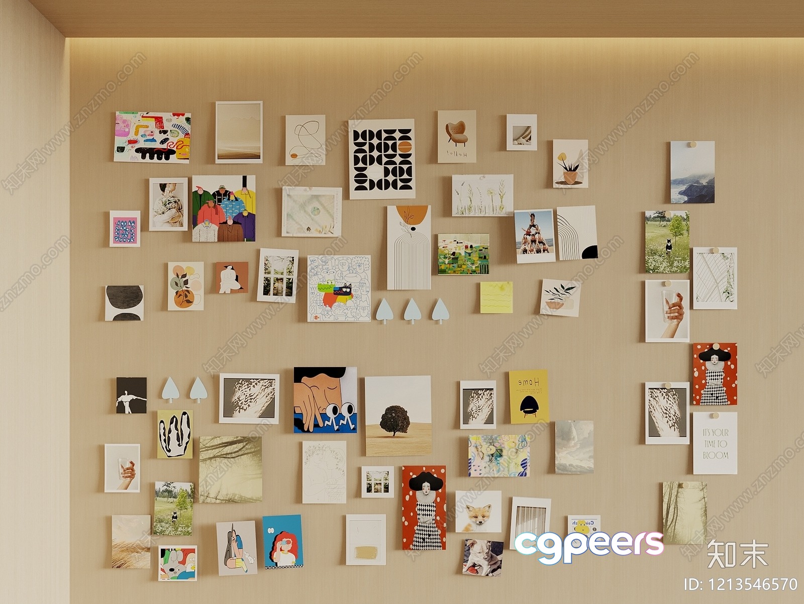 A Wall Of Art 3D Model - 15662 - VRAY Render