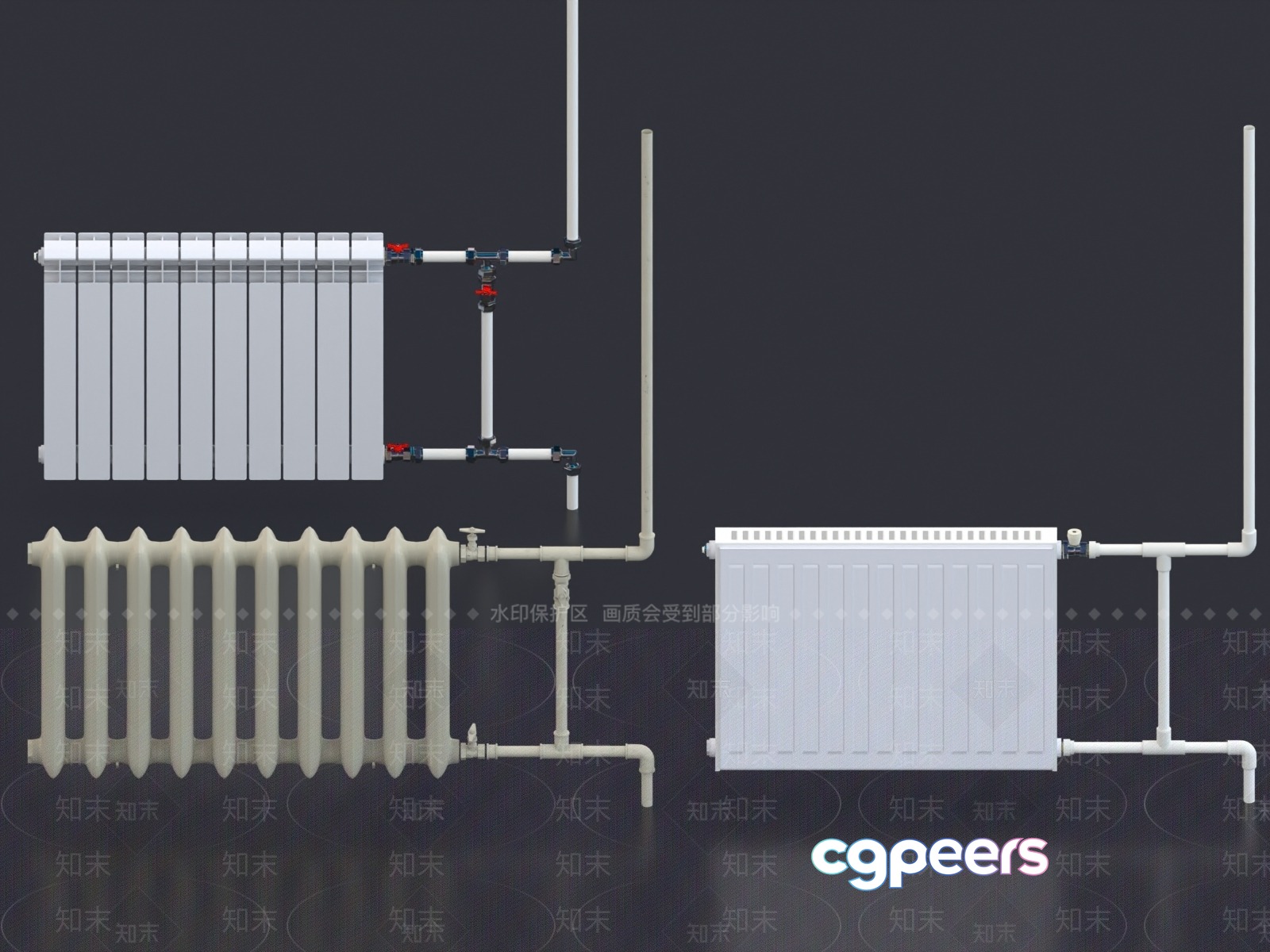 A Diagram Of A Heating System 3D Model - 20423 - VRAY Render A Diagram Of A Heating System 3D Model - 20423 - VRAY Render