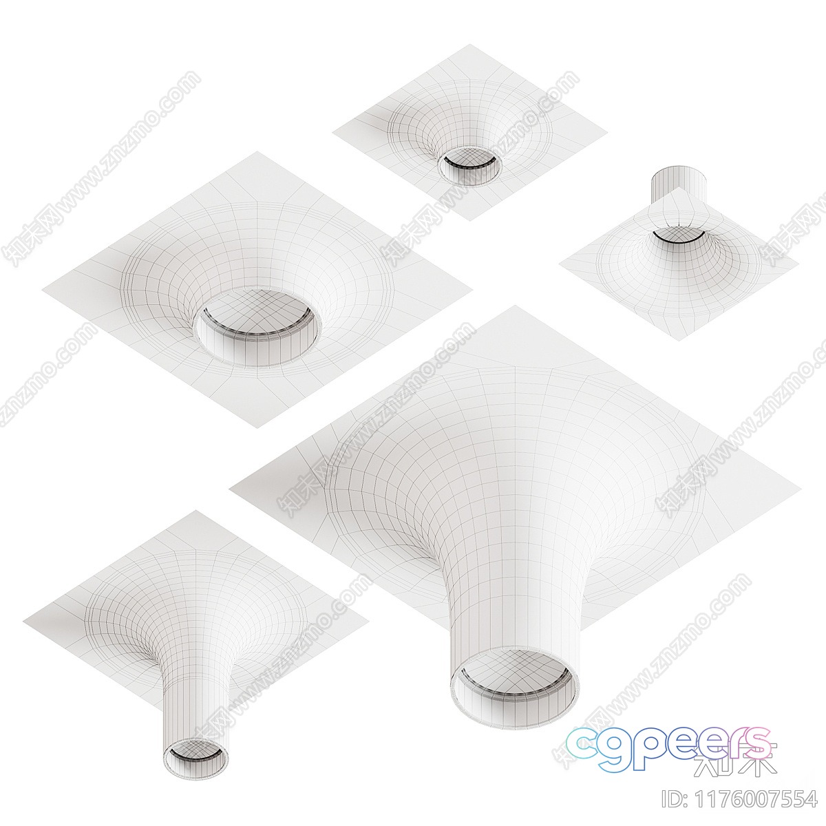 3D Line Art Of Various Shapes 3D Model - 1310 - VRAY Render 3D Line Art Of Various Shapes 3D Model - 1310 - VRAY Render