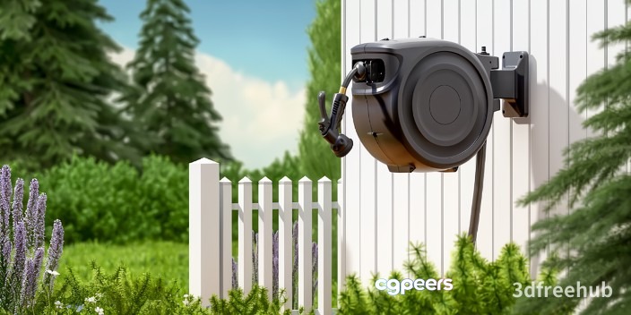 Garden Hose Reel 3D Model - 23251 - VRAY Render