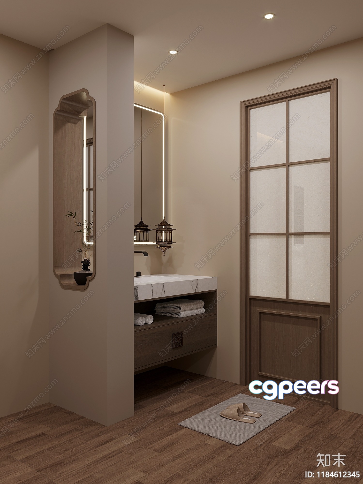 Modern Bathroom Vanity 3D Model - 6411 - VRAY Render Modern Bathroom Vanity 3D Model - 6411 - VRAY Render