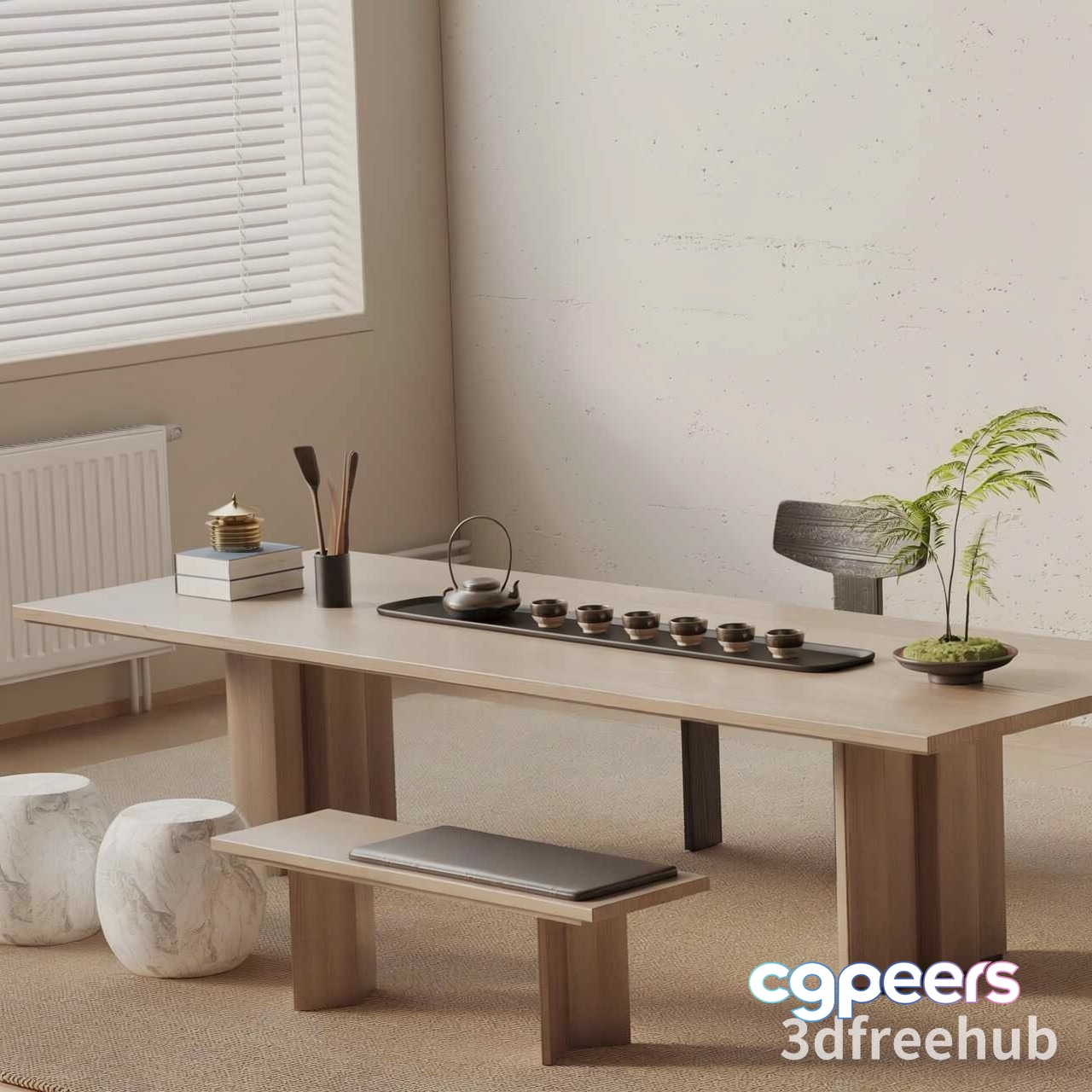 Minimalist Office Space 3D Model - 19854 - VRAY Render Minimalist Office Space 3D Model - 19854 - VRAY Render