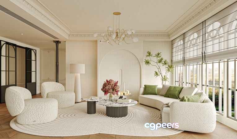 Modern Living Room 3D Model - 16739 - VRAY Render Modern Living Room 3D Model - 16739 - VRAY Render