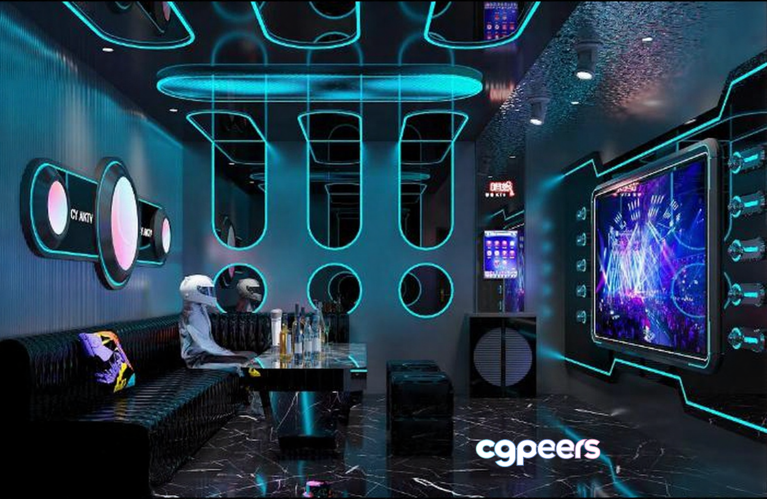 Modern Futuristic Room 3D Model - 1205 - VRAY Render Modern Futuristic Room 3D Model - 1205 - VRAY Render