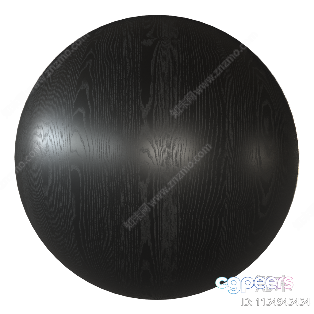A Circular Dark Wood Grain Patterned Object 3D Model - 14430 - VRAY Render