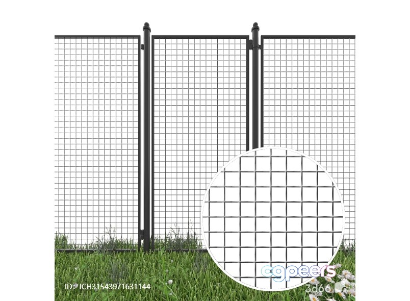 A Black Fence 3D Model - 2712 - VRAY Render