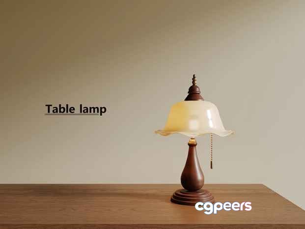 A Table Lamp 3D Model - 2856 - VRAY Render