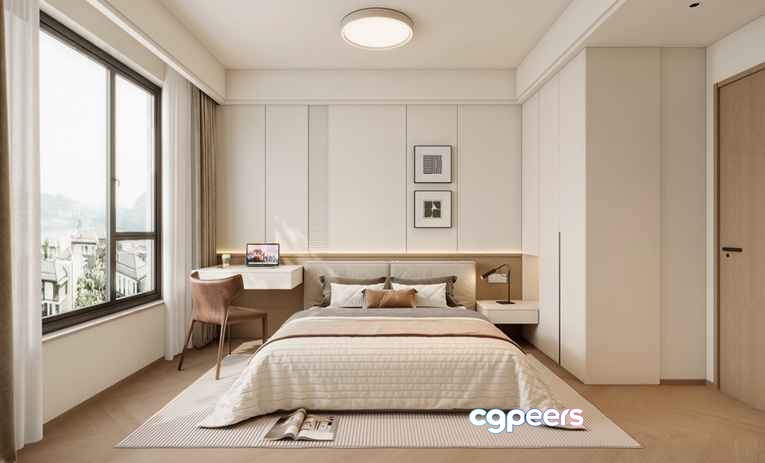 Cozy Bedroom 3D Model - 17244 - CORONA Render