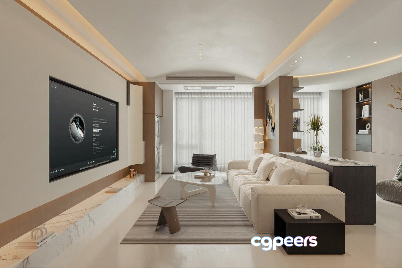 Modern Living Room 3D Model - 11259 - VRAY Render Modern Living Room 3D Model - 11259 - VRAY Render