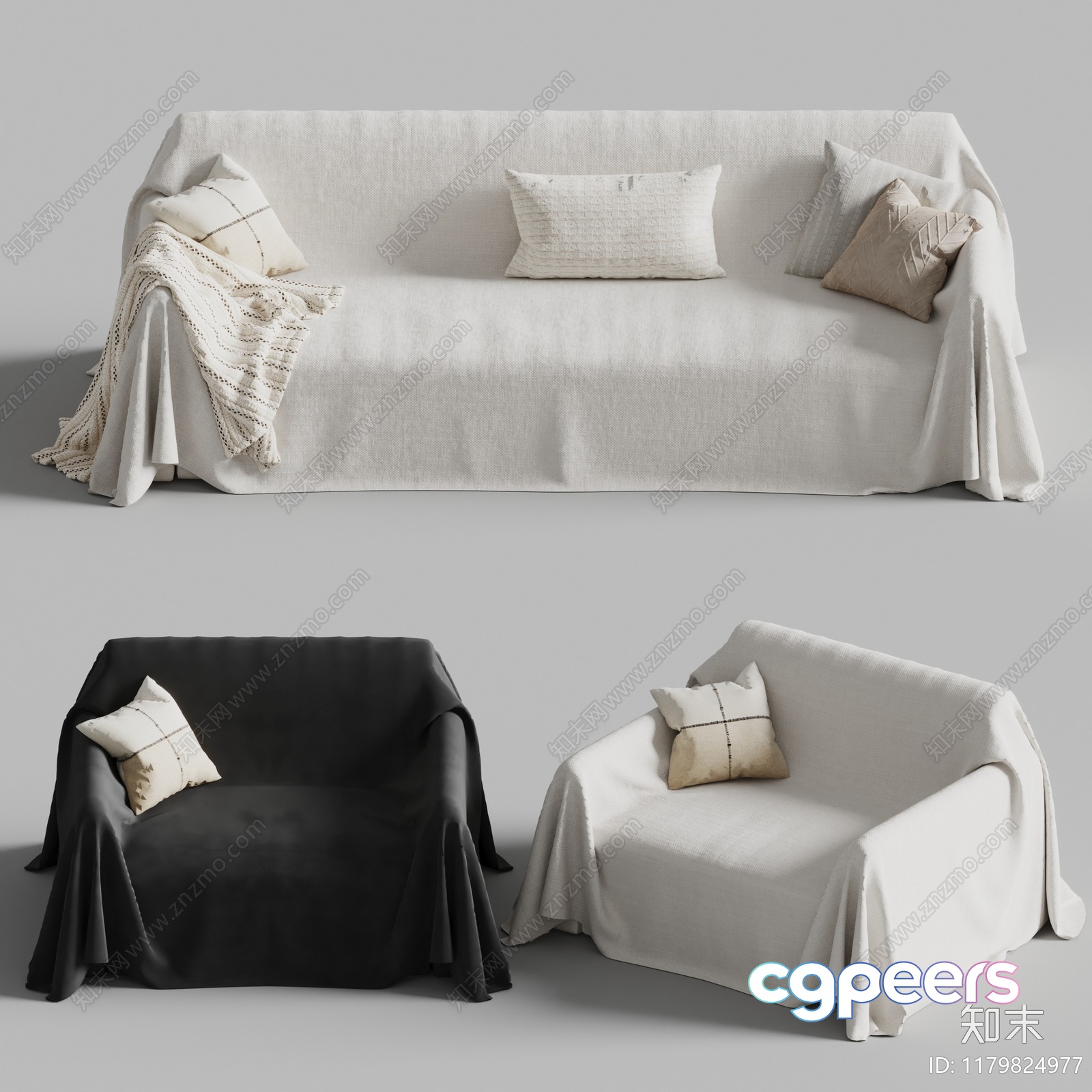 Cozy Furniture Set 3D Model - 10009 - VRAY Render