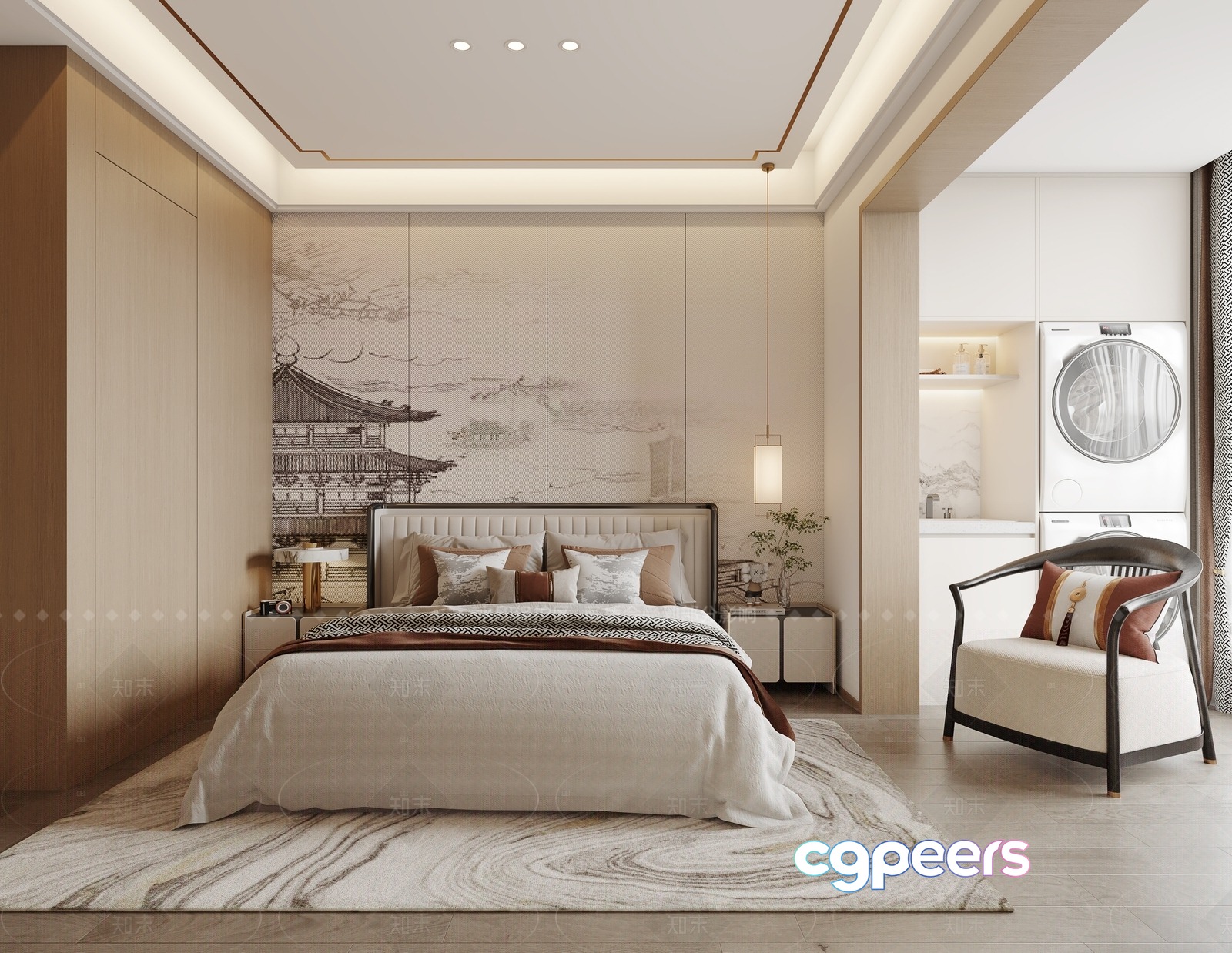 Cozy Bedroom 3D Model - 5813 - VRAY Render