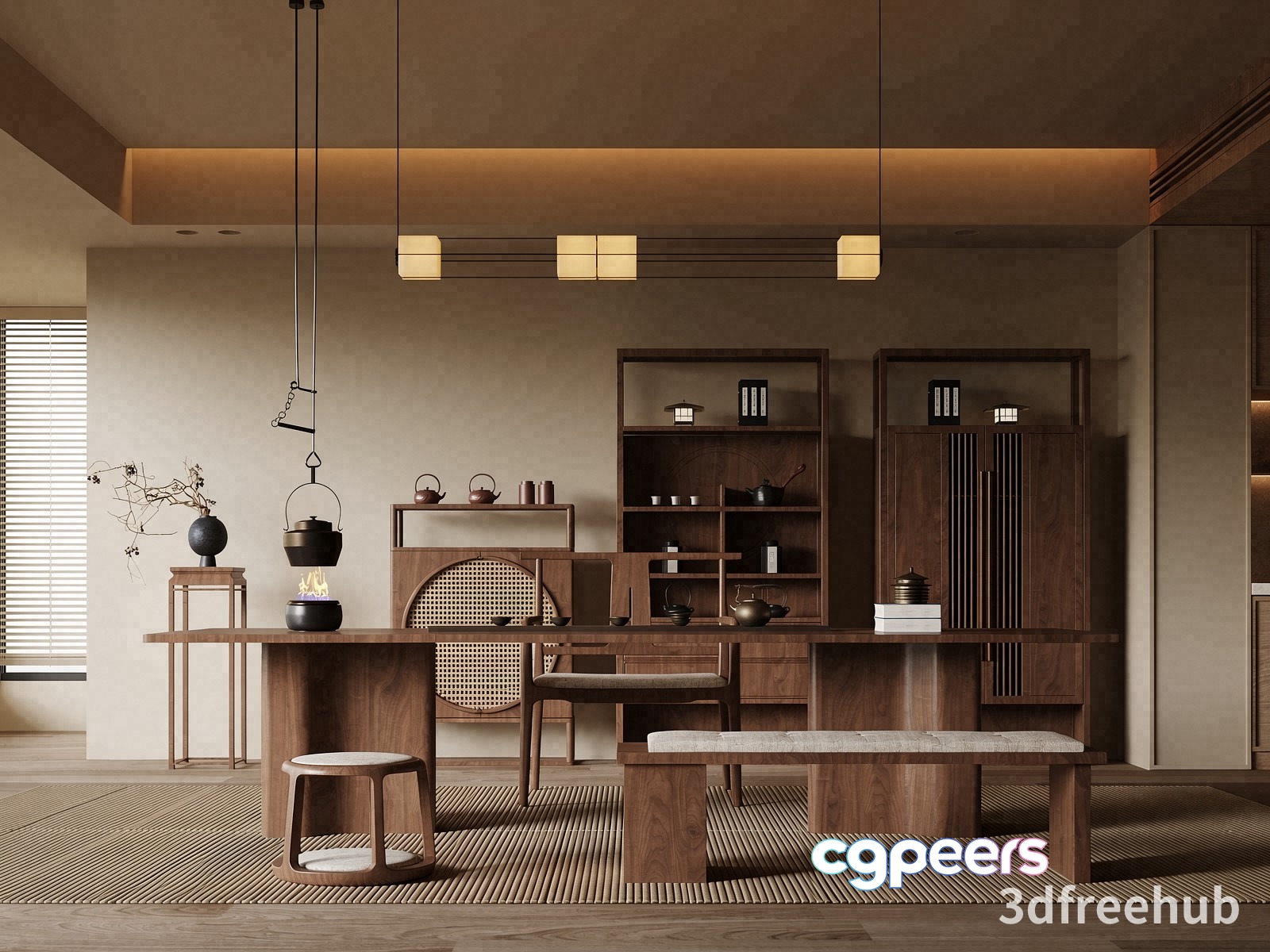 Modern Dining Room 3D Model - 23254 - VRAY Render