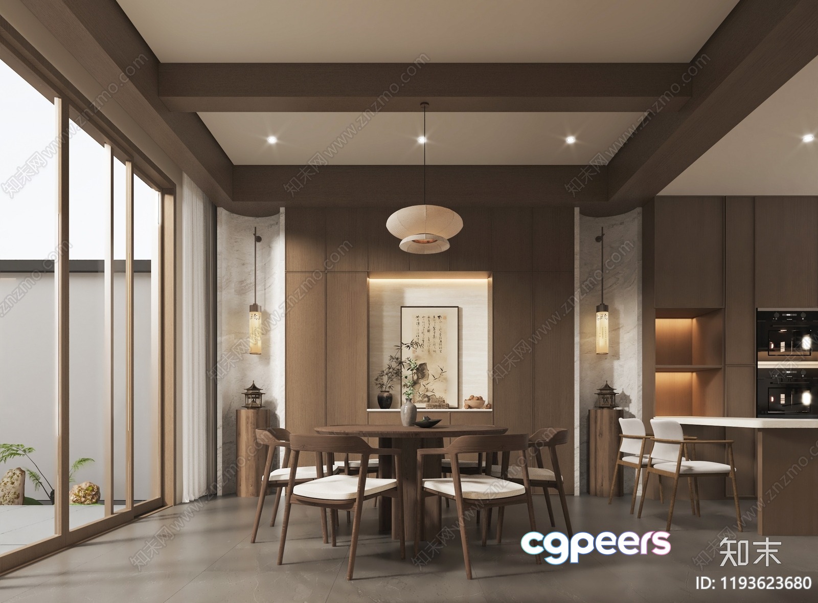 Modern Dining Room 3D Model - 16539 - VRAY Render Modern Dining Room 3D Model - 16539 - VRAY Render