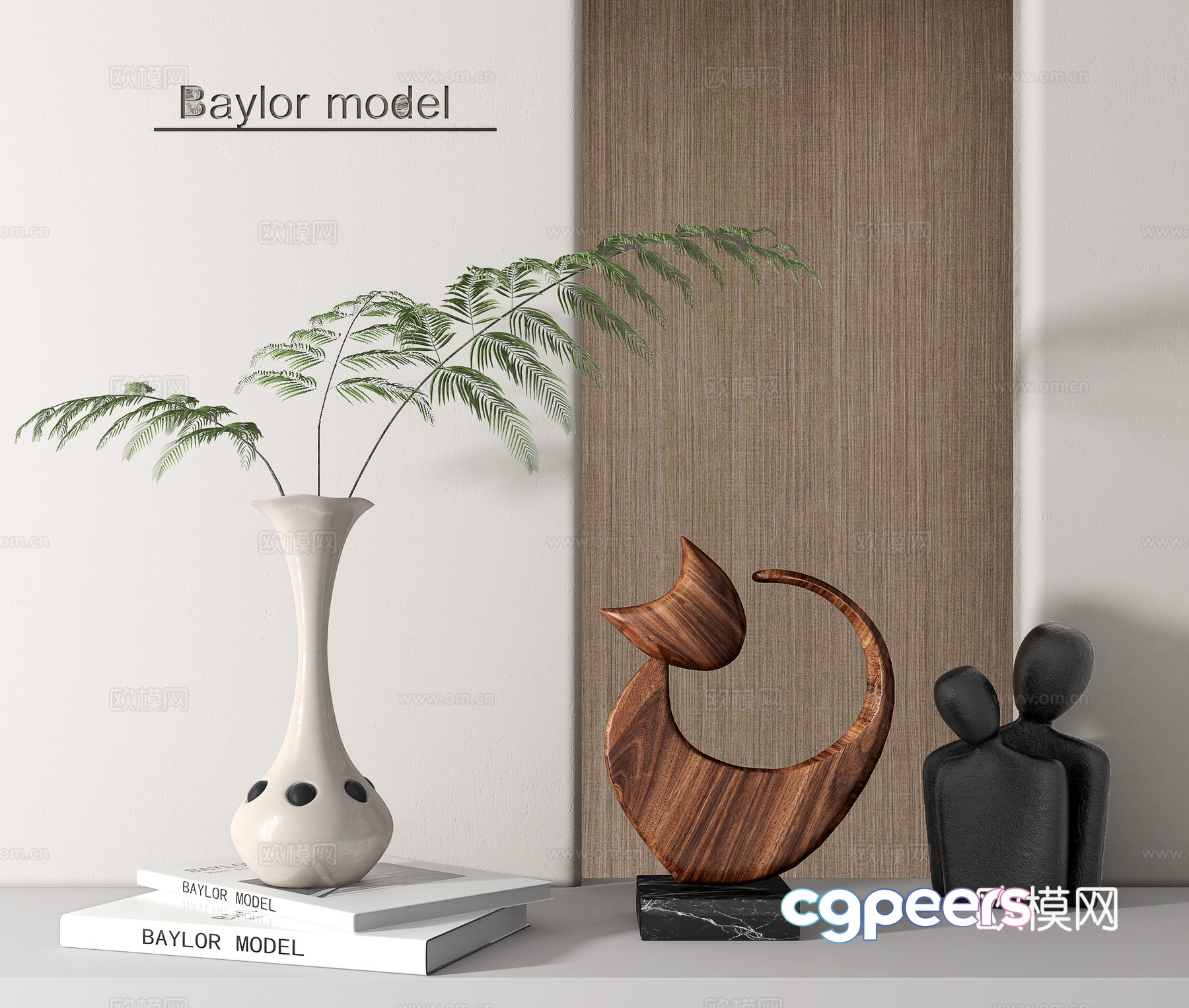 Modern Decorative Objects 3D Model - 8098 - VRAY Render Modern Decorative Objects 3D Model - 8098 - VRAY Render