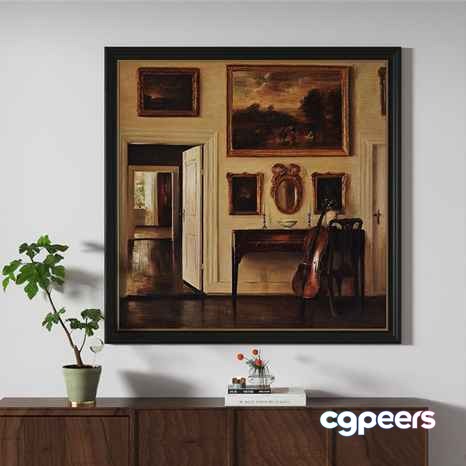 Traditional Framed Artwork 3D Model - 15388 - VRAY Render Traditional Framed Artwork 3D Model - 15388 - VRAY Render