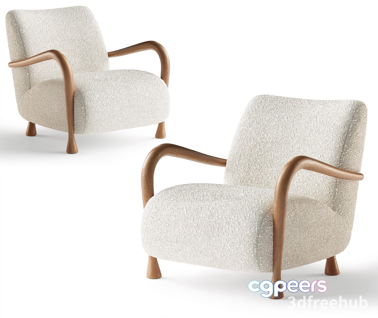 Wooden Armchair 3D Model - 21438 - VRAY Render