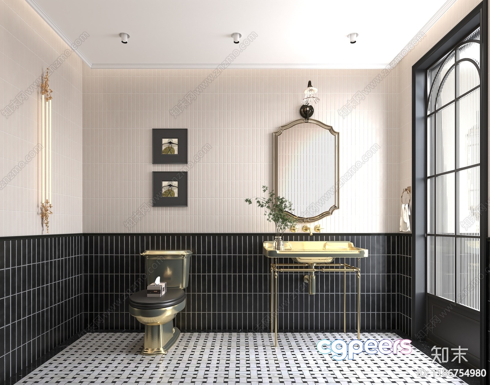 A Modern Bathroom 3D Model - 4875 - VRAY Render A Modern Bathroom 3D Model - 4875 - VRAY Render