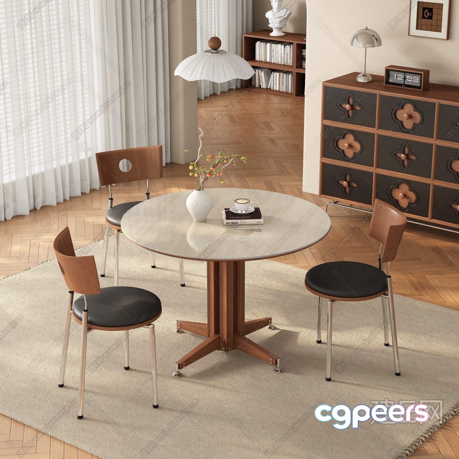 Modern Living Room 3D Model - 7739 - VRAY Render