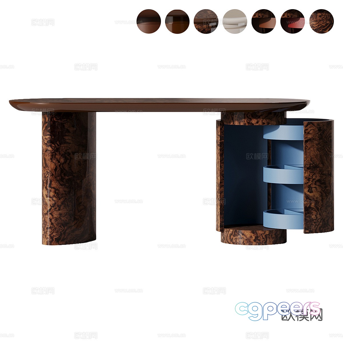 A Desk With Shelves 3D Model - 15300 - CORONA Render