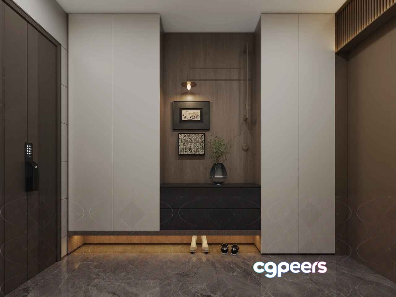 Modern Entranceway 3D Model - 967 - VRAY Render