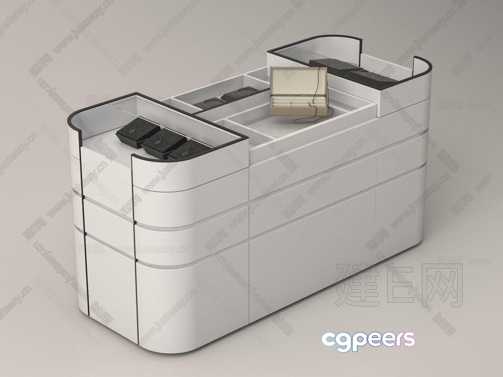 The Main Subject In This Image Is A White Desk With Drawers And A Computer 3D Model - 14969 - VRAY Render The Main Subject In This Image Is A White Desk With Drawers And A Computer 3D Model - 14969 - VRAY Render