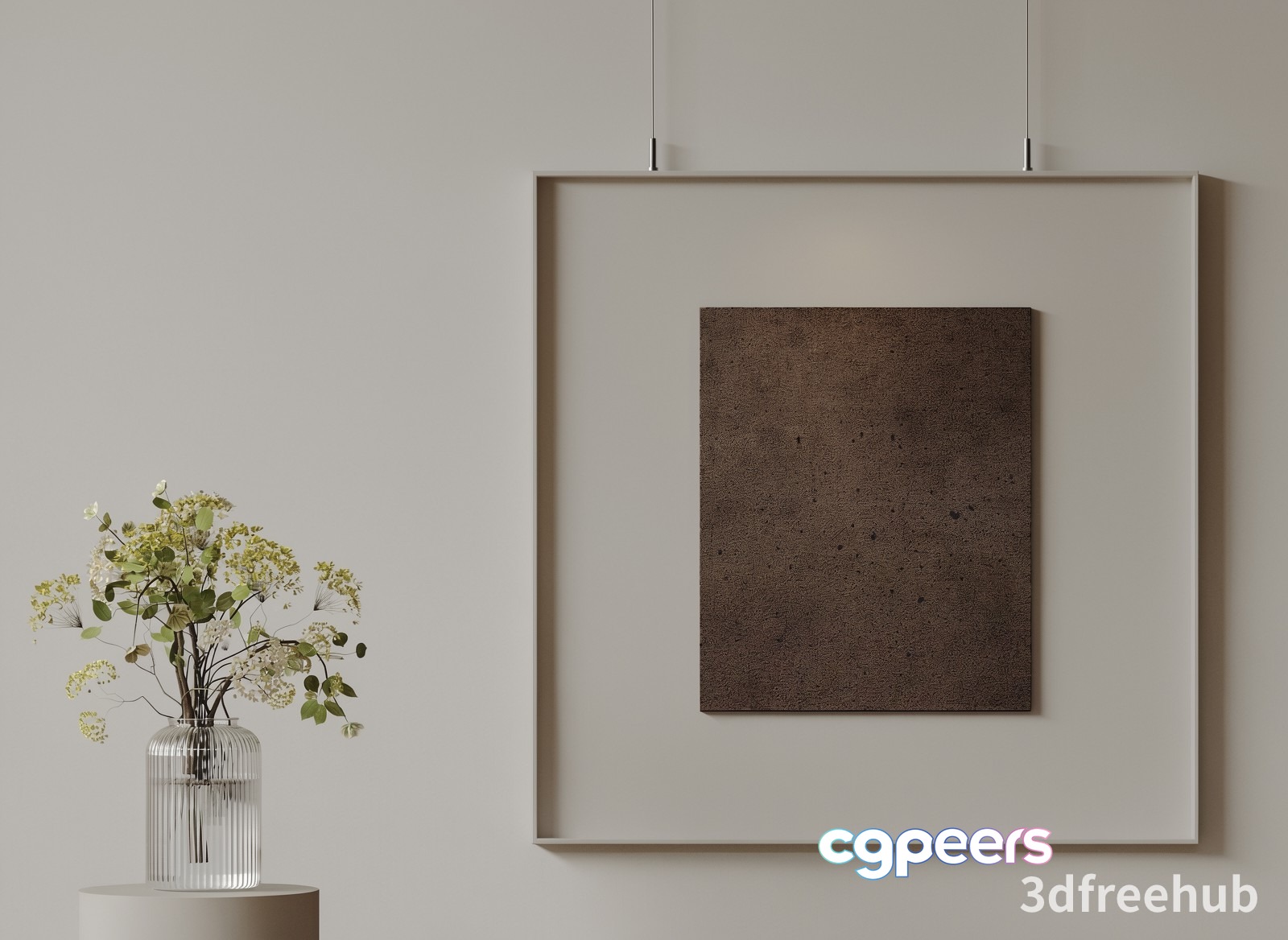 A Minimalist Wall Art Piece 3D Model - 19418 - VRAY Render