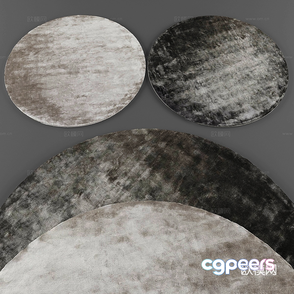 A Set Of Circular Rugs 3D Model - 15965 - VRAY Render