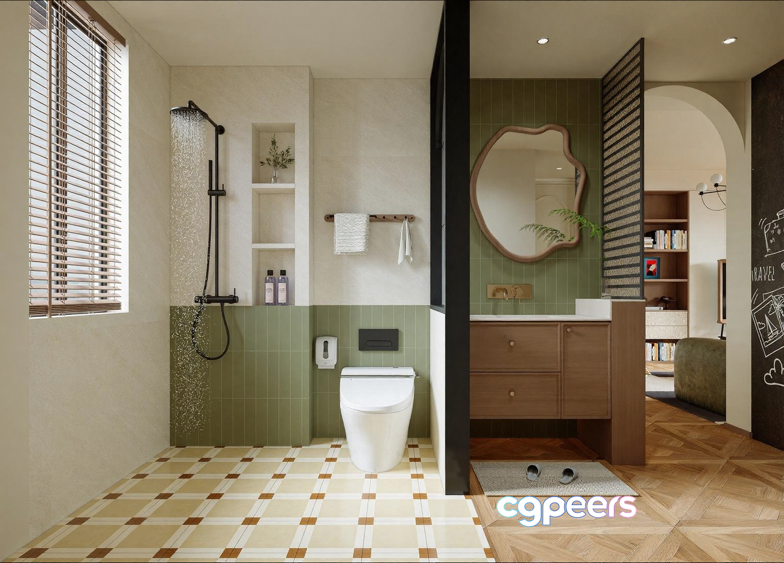 Modern Bathroom Design 3D Model - 5318 - VRAY Render Modern Bathroom Design 3D Model - 5318 - VRAY Render