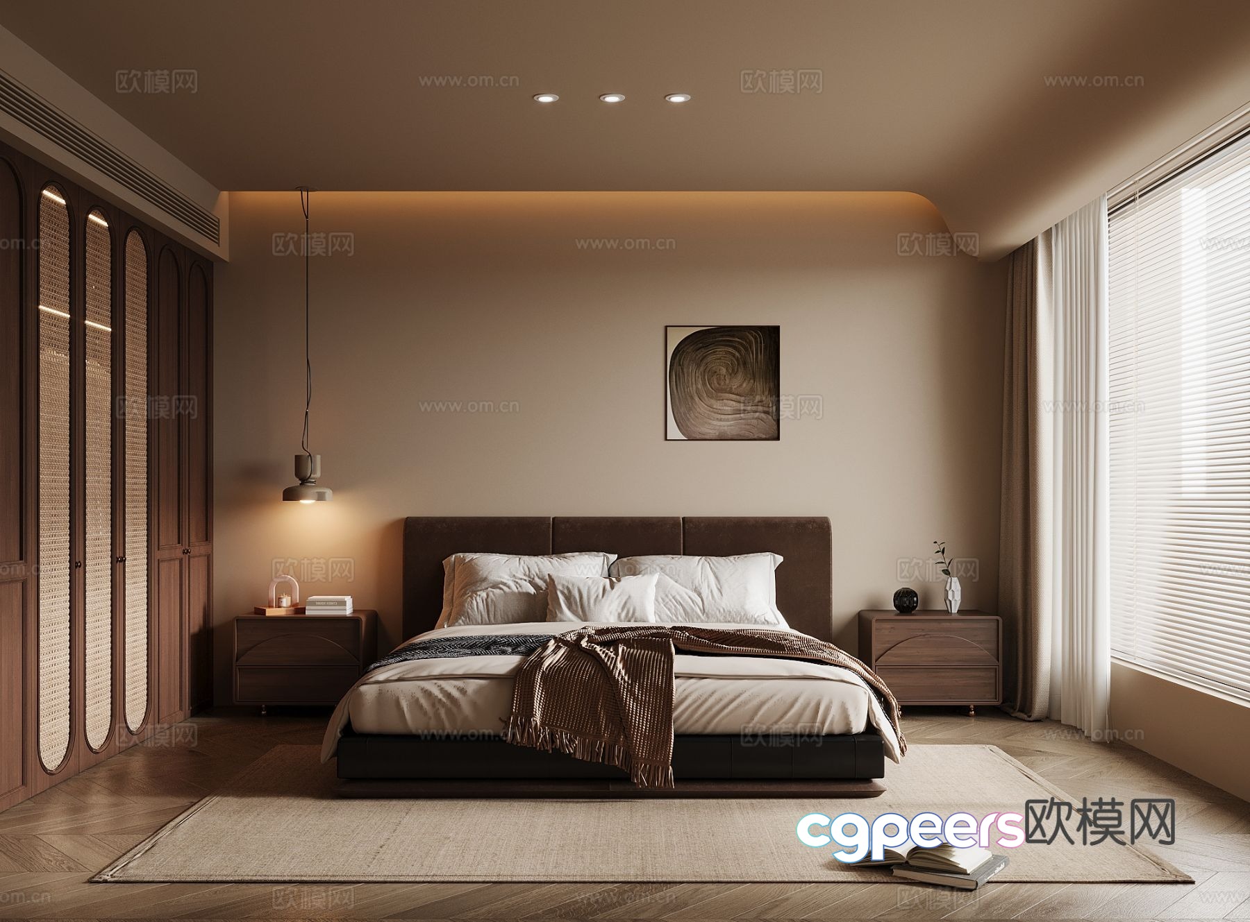 Cozy Bedroom 3D Model - 10340 - VRAY Render