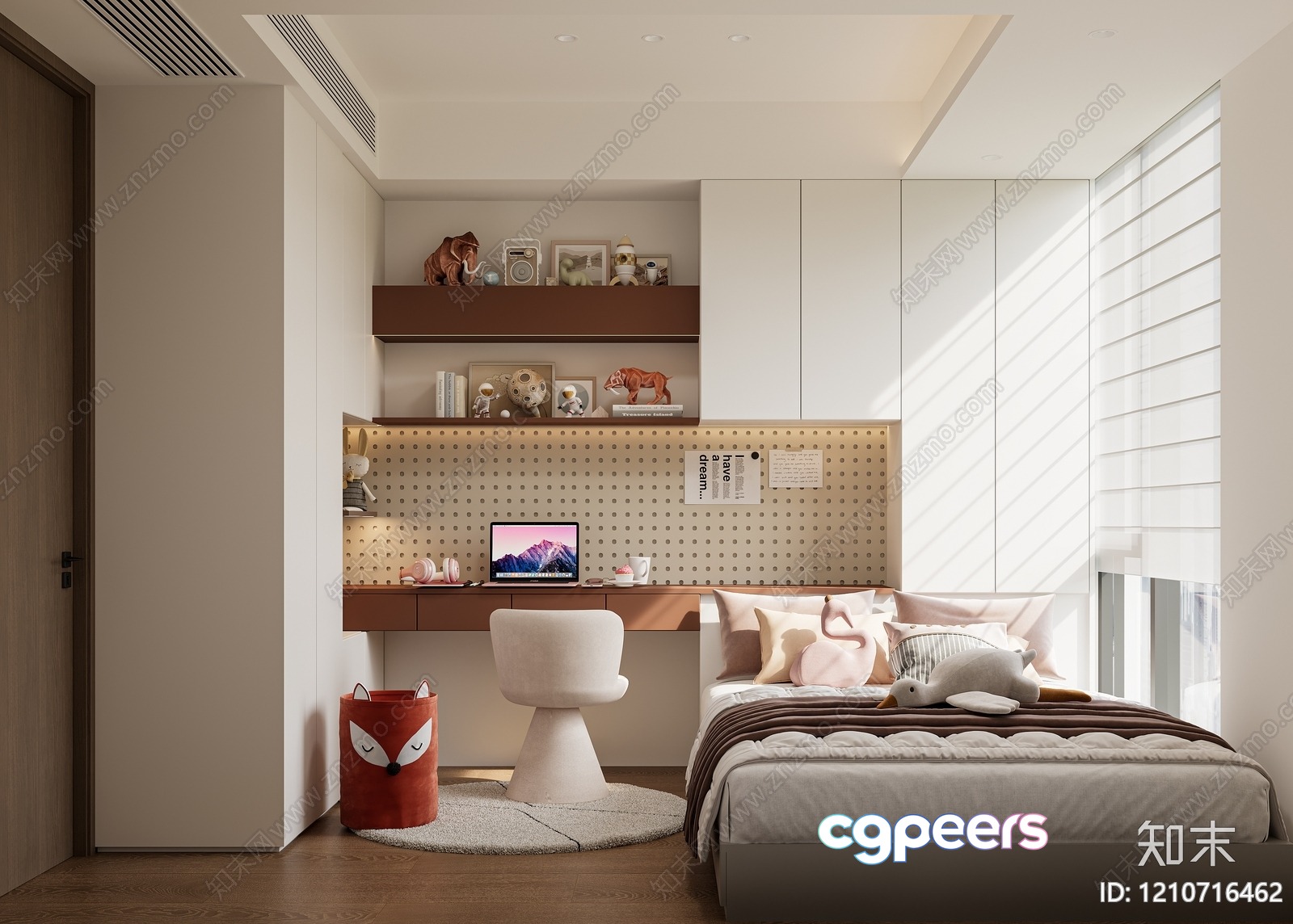 Cozy Modern Bedroom 3D Model - 1102 - VRAY Render