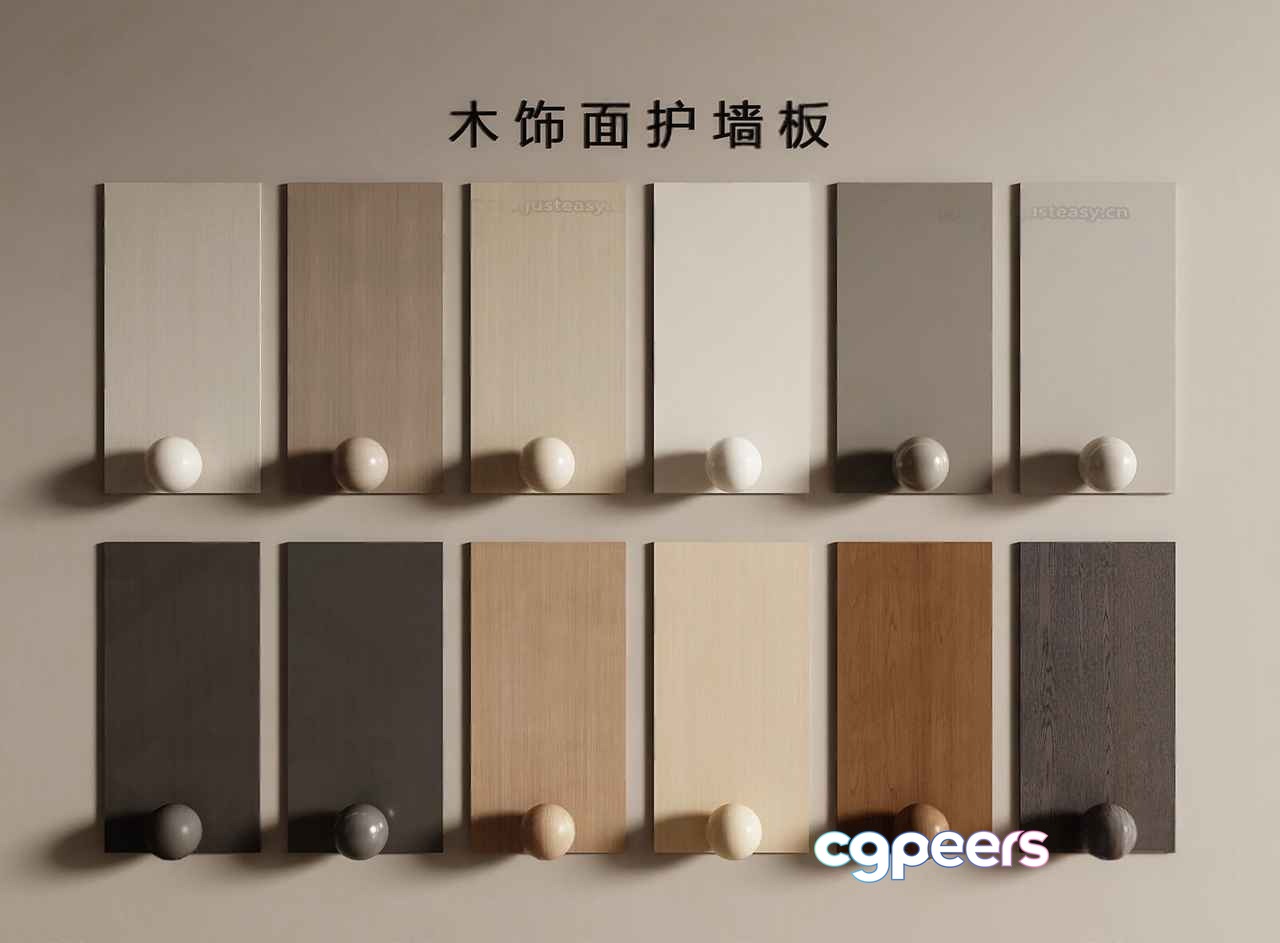 Wooden Color Samples 3D Model - 676 - VRAY Render Wooden Color Samples 3D Model - 676 - VRAY Render