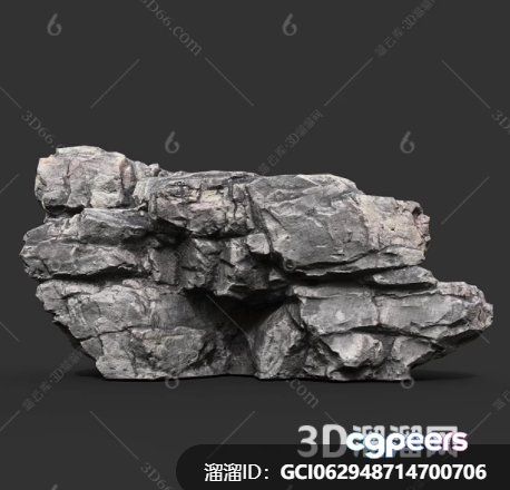A 3D Rendering Of A Rock 3D Model - 12052 - VRAY Render A 3D Rendering Of A Rock 3D Model - 12052 - VRAY Render