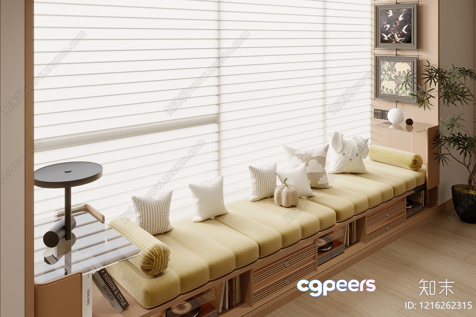 Modern Window Seat 3D Model - 11972 - VRAY Render Modern Window Seat 3D Model - 11972 - VRAY Render