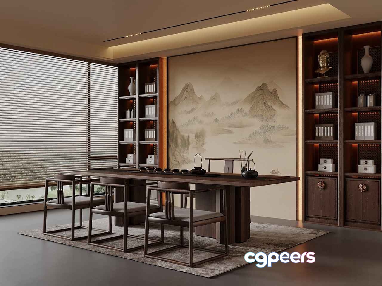 A Modern Dining Room 3D Model - 4246 - VRAY Render A Modern Dining Room 3D Model - 4246 - VRAY Render