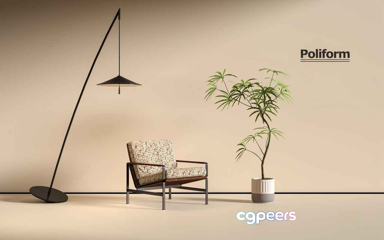 Modern Living Room 3D Model - 4824 - VRAY Render Modern Living Room 3D Model - 4824 - VRAY Render