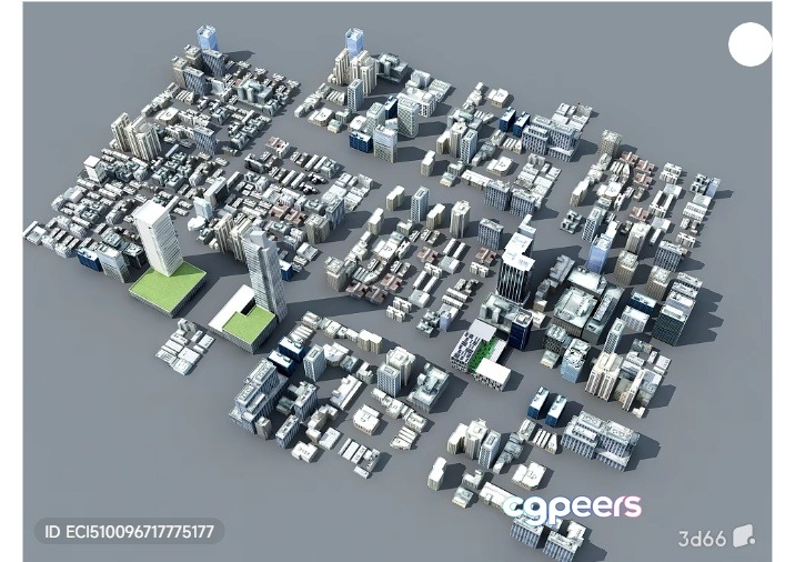 A 3D Cityscape 3D Model - 3657 - VRAY Render A 3D Cityscape 3D Model - 3657 - VRAY Render