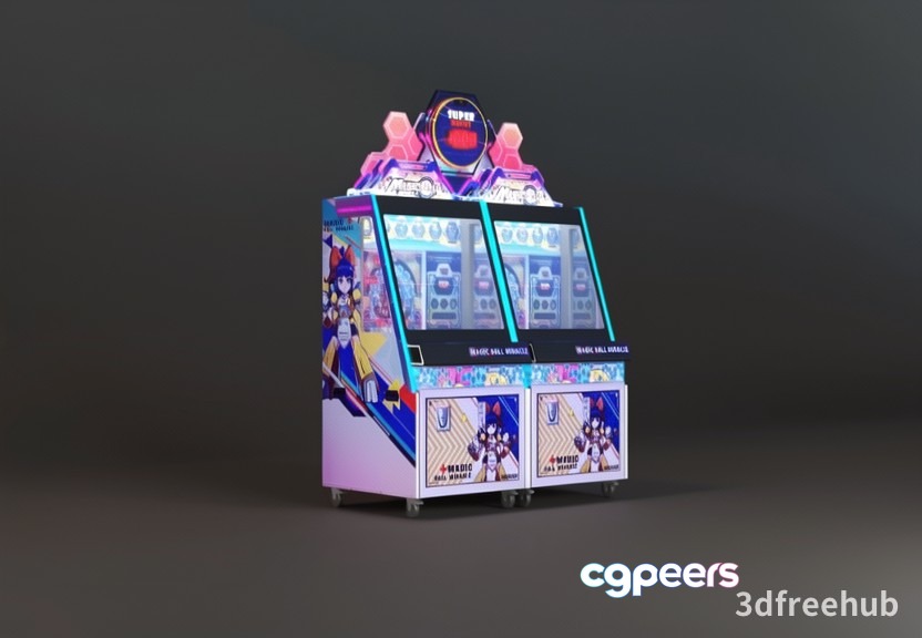 A Colorful Arcade Machine 3D Model - 22668 - VRAY Render
