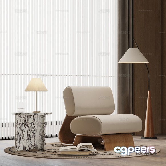 Modern Living Room 3D Model - 13935 - VRAY Render