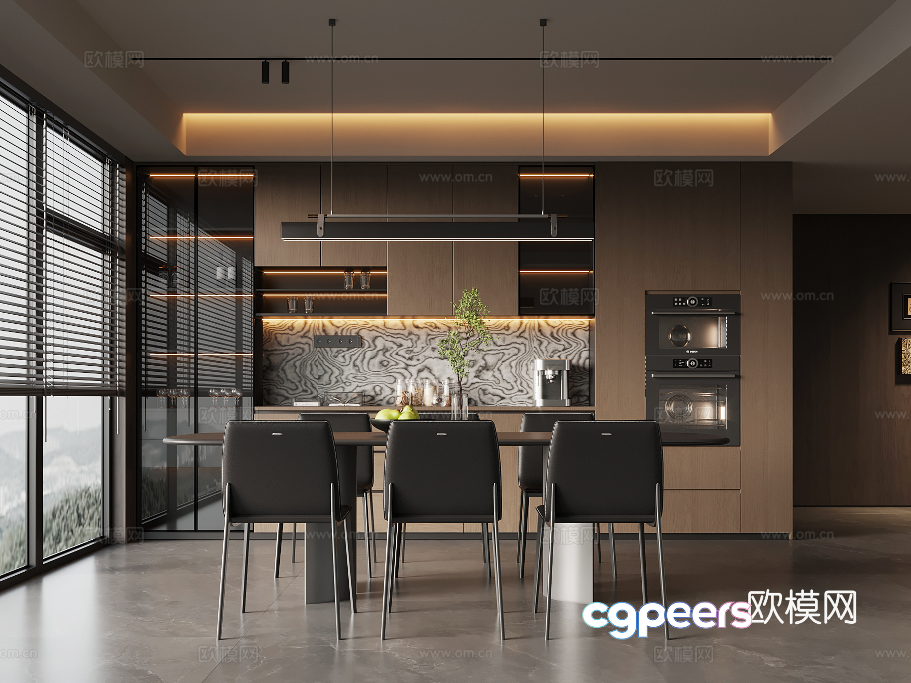 Modern Kitchen 3D Model - 880 - VRAY Render Modern Kitchen 3D Model - 880 - VRAY Render