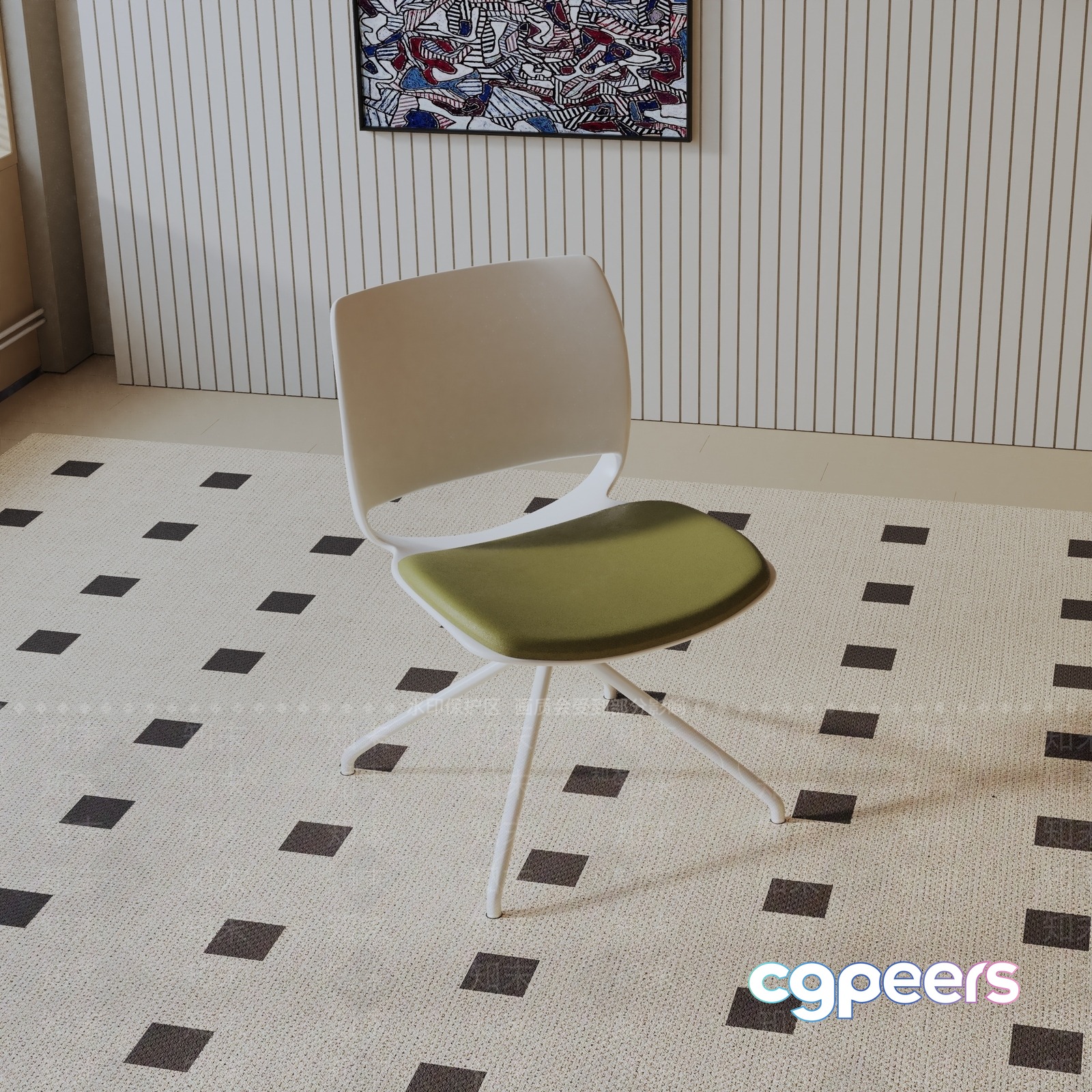 A Green Chair 3D Model - 19816 - VRAY Render