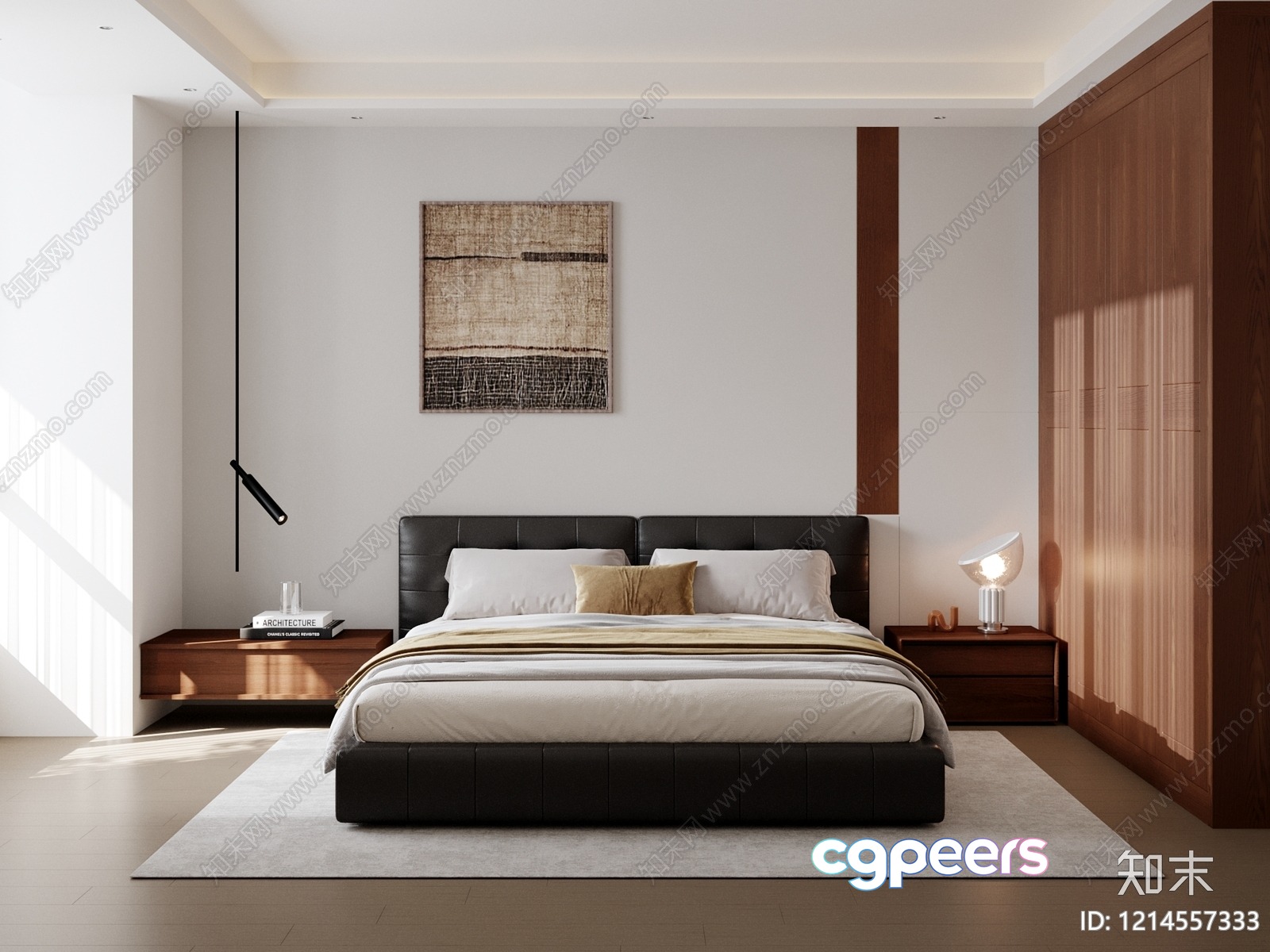 Modern Bedroom 3D Model - 6608 - VRAY Render