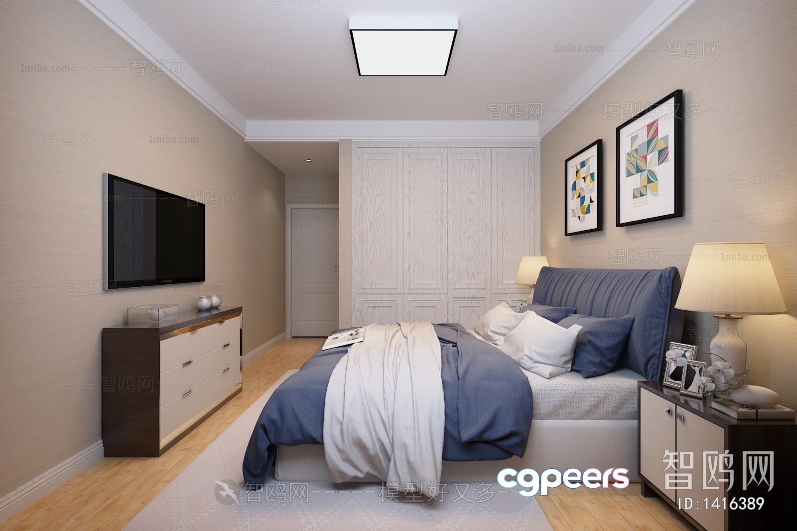 Cozy Bedroom 3D Model - 23636 - VRAY Render Cozy Bedroom 3D Model - 23636 - VRAY Render
