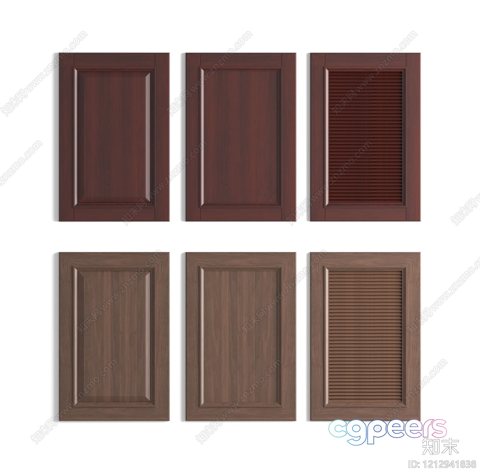 Wooden Cabinet Doors 3D Model - 16420 - VRAY Render
