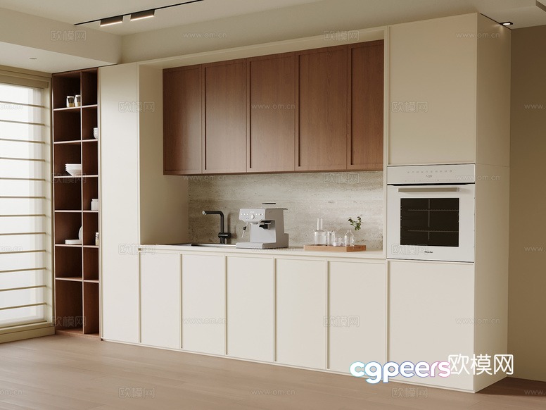 Modern Kitchen 3D Model - 22353 - VRAY Render